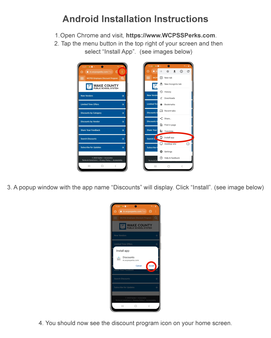 Android OS Installation Instructions